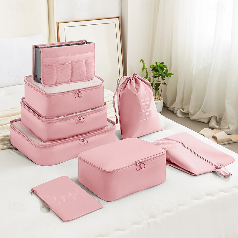 Compression Packing Cubes for Travel Luggage Storage and Backpack Organizer Space Savers, Digital, Toiletry and Makeup Organizers, Clothes, Shoes, Travel Bags Set2