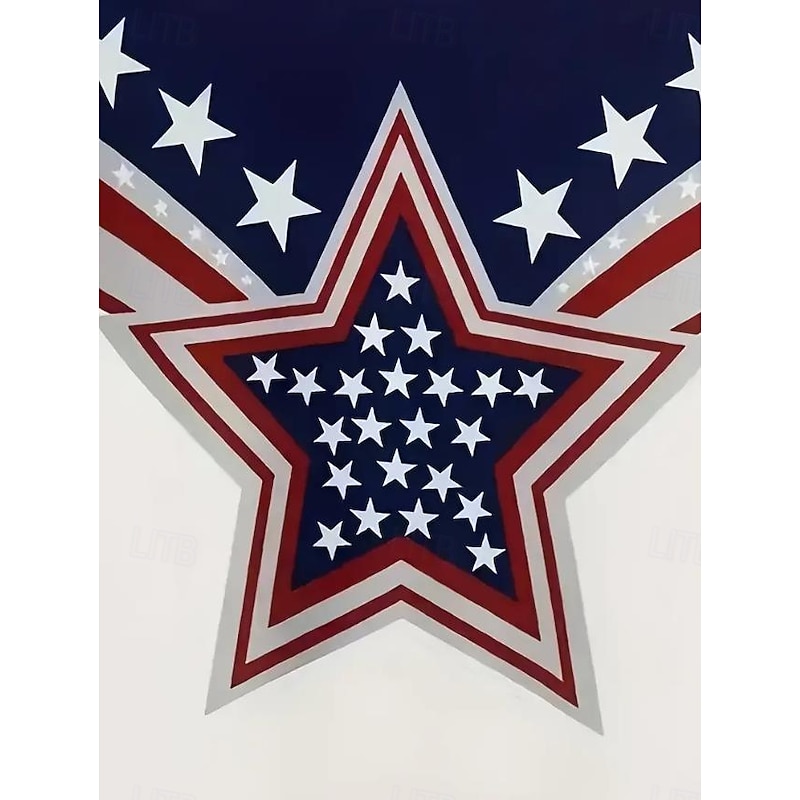 Women's Patriotic  T Shirt Flag American Flag National Flag Casual Red White And Blue Short Sleeve Round Neck Regular Tops Daily Print Blue Summer3