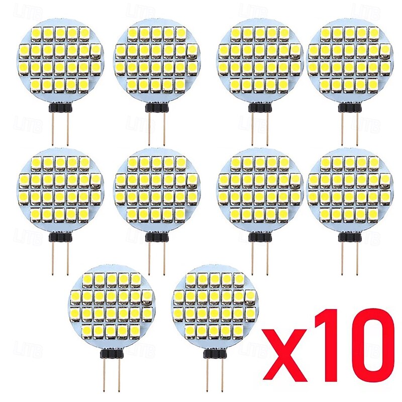 10 Pcs LED Bulbs Bi-pin Lights 250 lm G4 T 24 LED Beads SMD 2835 Warm White White  DC12 V  Living Room Lighting Bulb Light Source