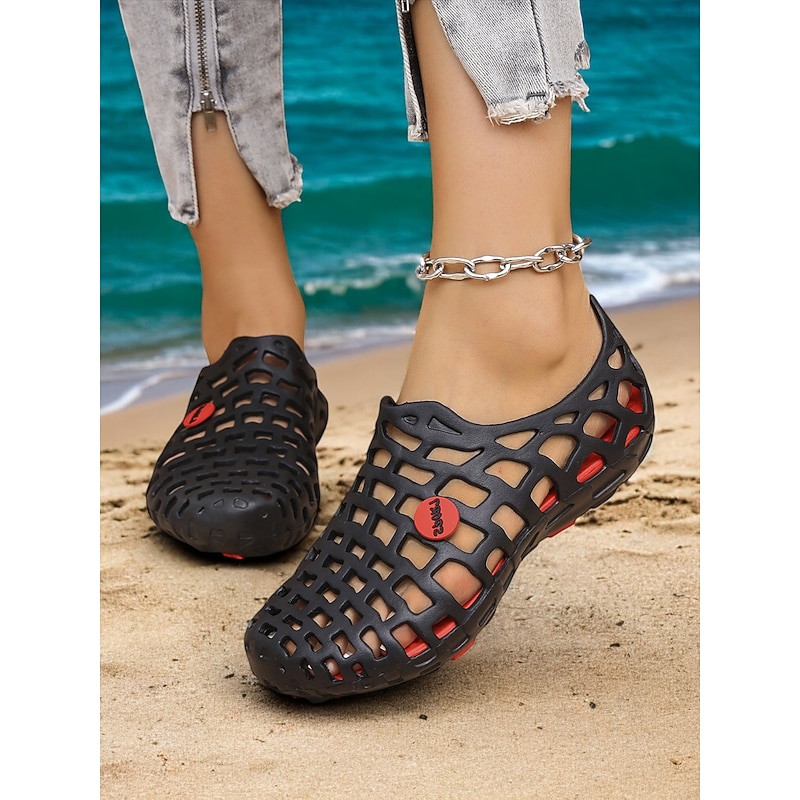 Women's Breathable Hollow Out Beach Shoes - Lightweight Slip-On Water Shoes for Beach & Outdoor Activities2