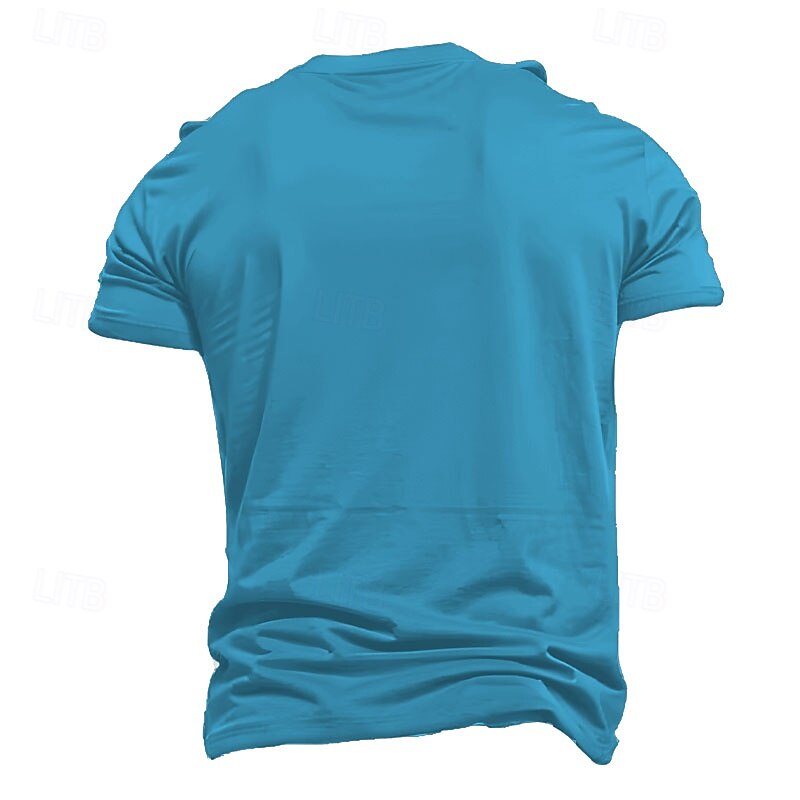 Men's Animal Funny T Shirt Short Sleeve T shirt 3D Print Crew Neck Shirt Exaggerated Designer Casual Party Casual Holiday Blue 1# Blue Summer Spring Clothing Apparel S M L XL XXL XXXL2