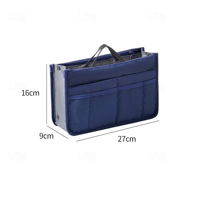 Double Zipper Handheld Inner Makeup Bag Portable Layered Multifunctional Cosmetics Storage Bag3