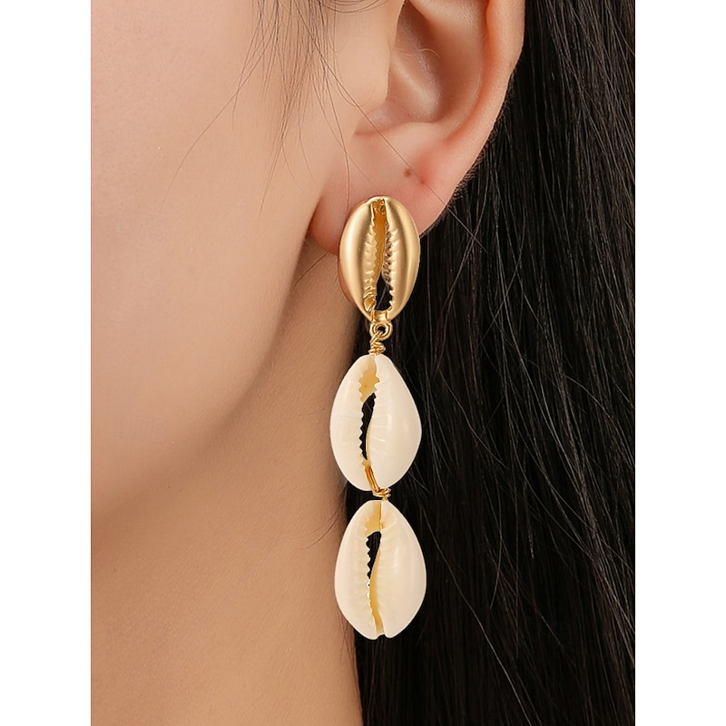 Mermaid Tail Drop Earrings – Ocean-Inspired Dangle Earrings with Pearl Accent, Elegant & Lightweight Jewelry for Women, Perfect for Beach, Summer and Vacation Outfits2