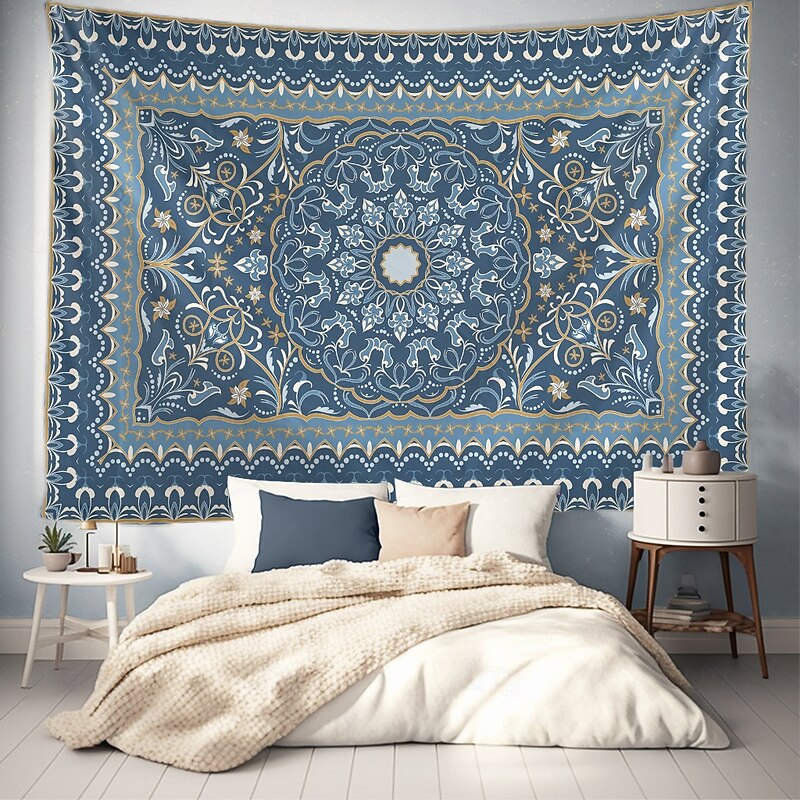 Mandala Bohemian Paisely Hanging Tapestry Wall Art Large Tapestry Mural Decor Photograph Backdrop Blanket Curtain Home Bedroom Living Room Decoration3