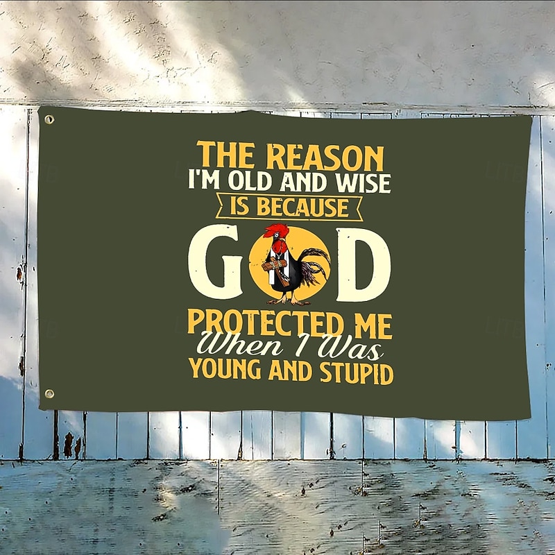 4th of July Outdoor Indoor With Grommets Funny Quote Flag Ideal Gift House Yard Garden Decorations Holiday Banner Sign2