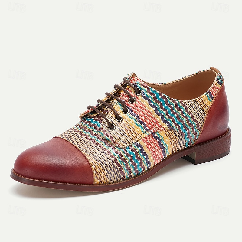 Men's Multicolor Nylon Woven Oxford Shoes – Handmade Lace-Up Dress Shoes for Formal & Casual Wear3