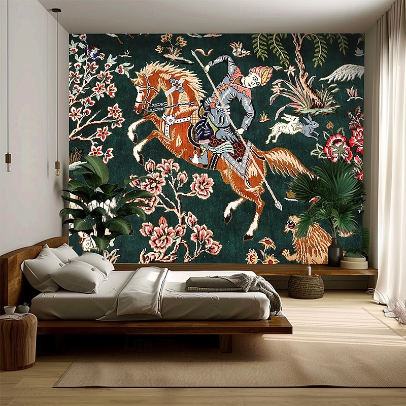 Medieval Tapestry Middle Age Tapestry Ethnic Vintage Wall Art Large Tapestry Mural Decor Photograph Backdrop Blanket Curtain Home Bedroom Living Room Decoration2