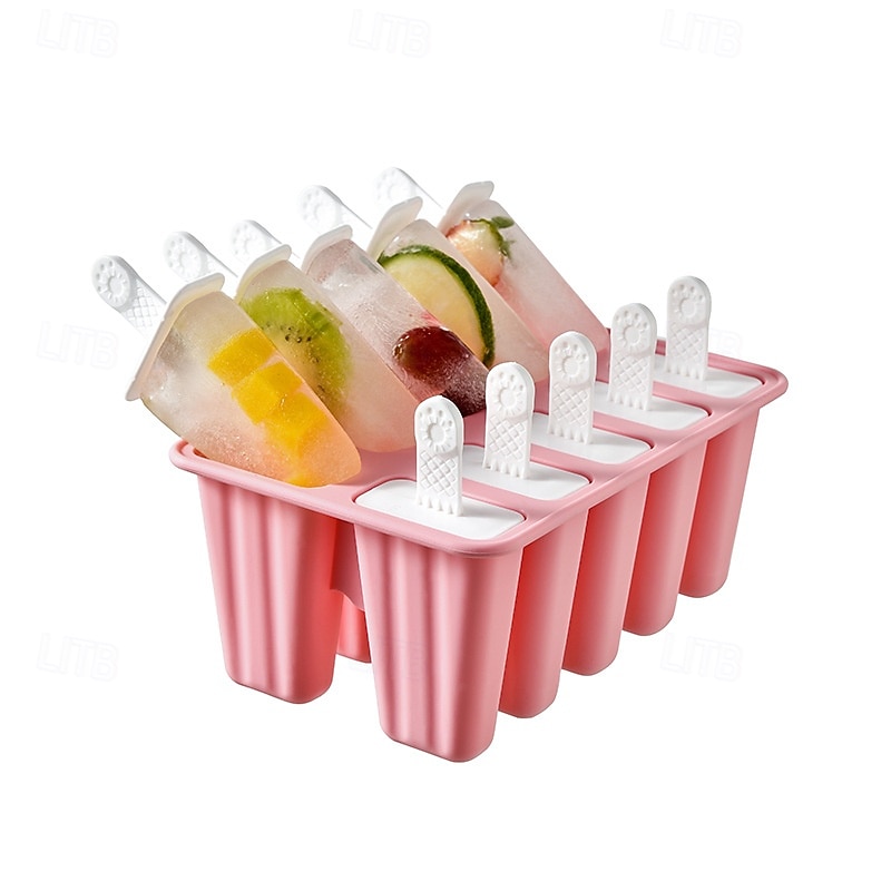 Silicone Popsicle Molds 4/6/10/12-cavity, DIY Ice Pop Mold for Kids Adult Teens, BPA Free Ice Cream Molds for Party Yogurt Juice Smoothies Sticks2