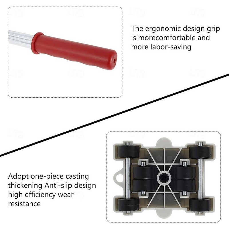 Furniture Lifter Mover Tool Set 440lb Heavy Duty Furniture Lifter with 4 Pulleys Easy & Safe Moving Kit for Sofas Refrigerators Couches Carpet & Hard Floors4