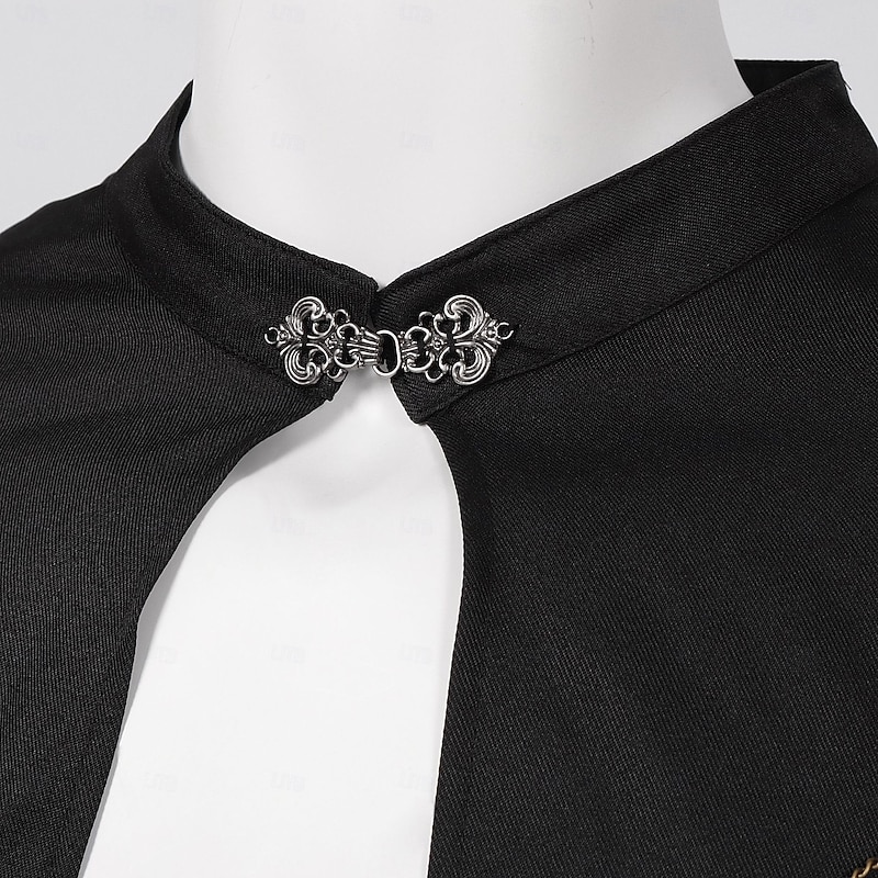 Retro Vintage Medieval Renaissance Cape Shawls Viking Ranger Elven Archery Solid Color Fancy Dress Men's Women's Celtic Viking Fantasy Halloween LARP Adults' Shawl2