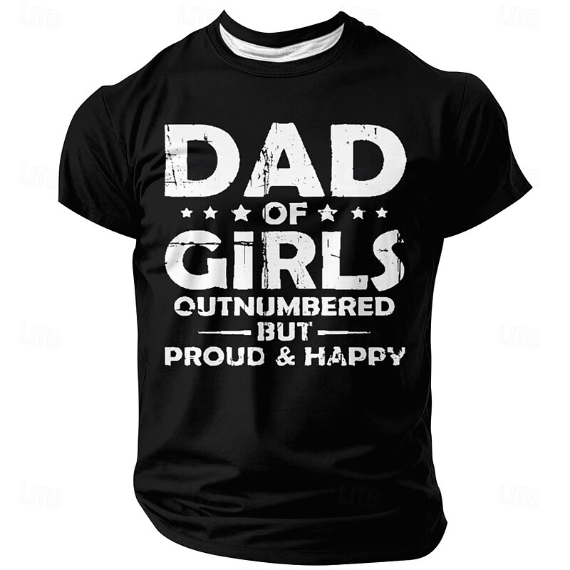Men's Dad of Girls Graphic T-Shirt - Funny Outnumbered Father Tee