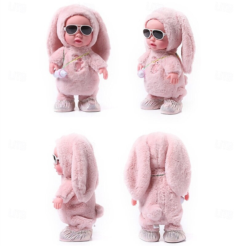 Children's Milk Bottle Vinyl Electric Plush Toy Early Education Eating Milk Bottle Doll Walking And Talking Imitating Girl Gift4