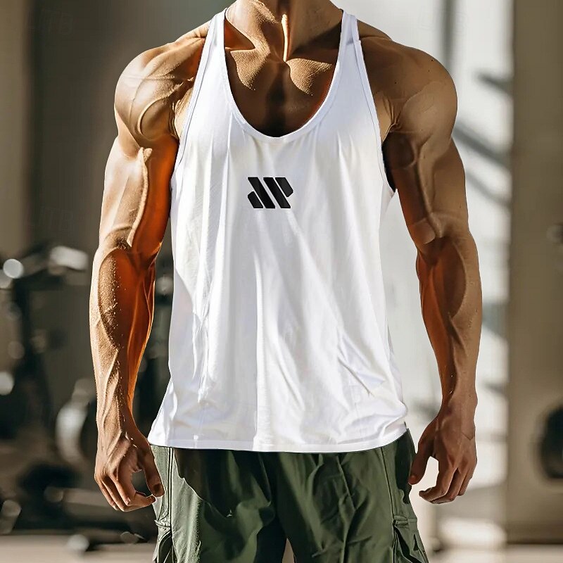 Men's Tank Top Vest Sleeveless Shirt Gym Muscle Tee Sleeveless U Neck Summer Plain Fashion Classic Comfortable Print Casual Sports Holiday Black White Yellow Top Tee for Men2