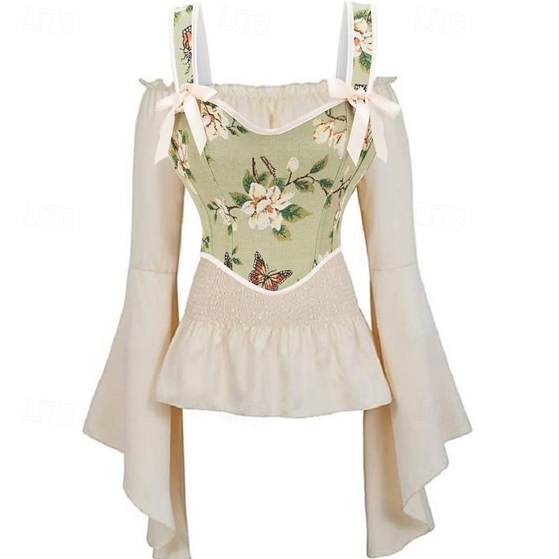 Retro Vintage Rococo Baroque Corset Overbust Corset Sleeveless Collarless Fancy Dress Women's Casual Daily Carnival of Venice Adults' Tank Top All Seasons