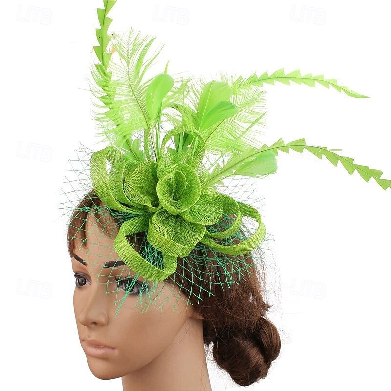 Headpiece Feathers Wedding Evening Party Elegant Wedding With Feather Headpiece Headwear3