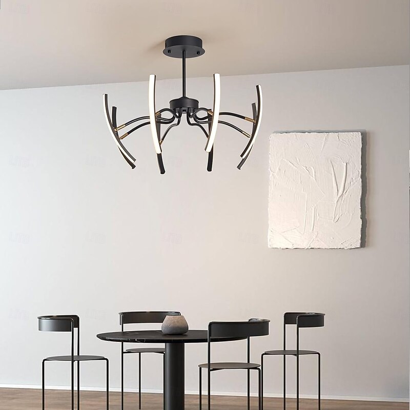 Modern LED Pendant Light DIY Design Adjustable Light 3000k-6500k with Retome Cotrol Black Suspension Adjustable Pendant Light Suitable for Dining Rooms Living Rooms Bedrooms Kitchens Study Rooms2