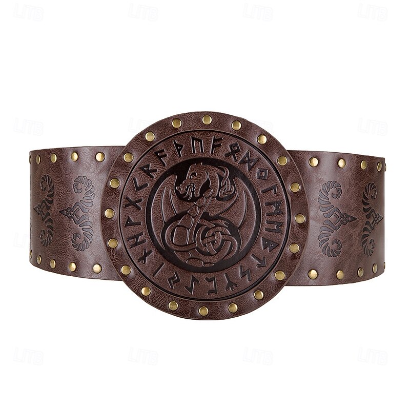 Retro Vintage Medieval Renaissance Waist Belt Warrior Viking Fancy Dress Men's Viking Halloween Carnival Performance Party LARP Waist Belt2