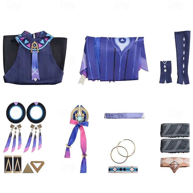 Genshin Impact Cosplay Citlali Anime Cosplay Costume Outfits Cosplay Suits Carnival Masquerade Performance Party Coat Skirt Gloves For Women's Adults'4