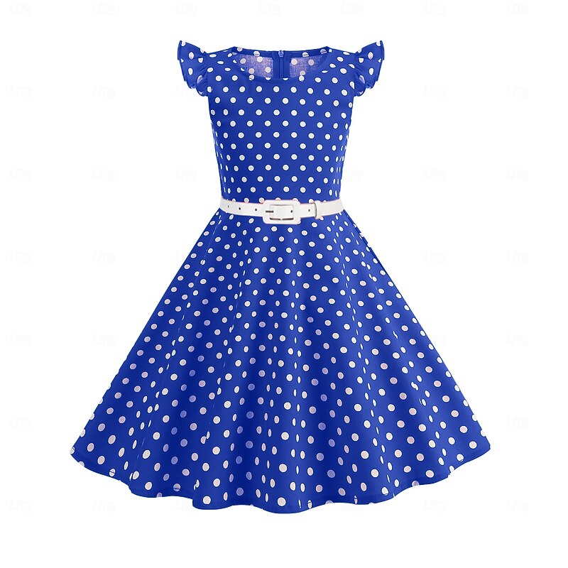 Retro Vintage 1950s Grease Outfits Dress Swing Dress Polka dots Fancy Dress Girls' Carnival Masquerade Daily Wear Bachelorette Party Adults' Dress Homecoming Dresses