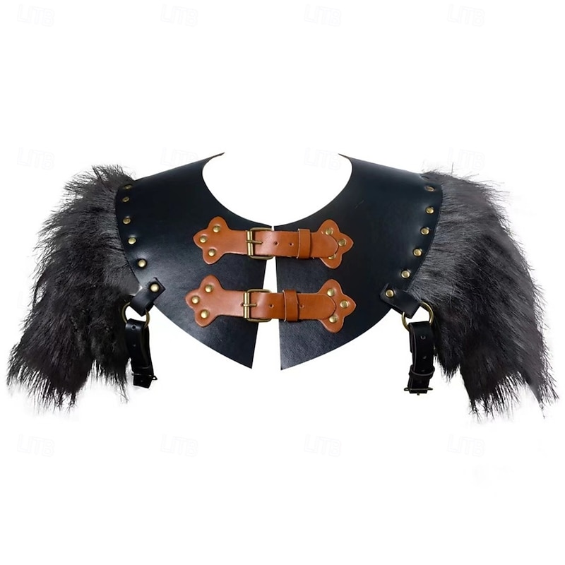 Retro Vintage Medieval Renaissance Armor Shoulder Armor Chest Guard Warrior Viking Fancy Dress Men's Viking Halloween Carnival Performance Party LARP Adults' Chest Guard2
