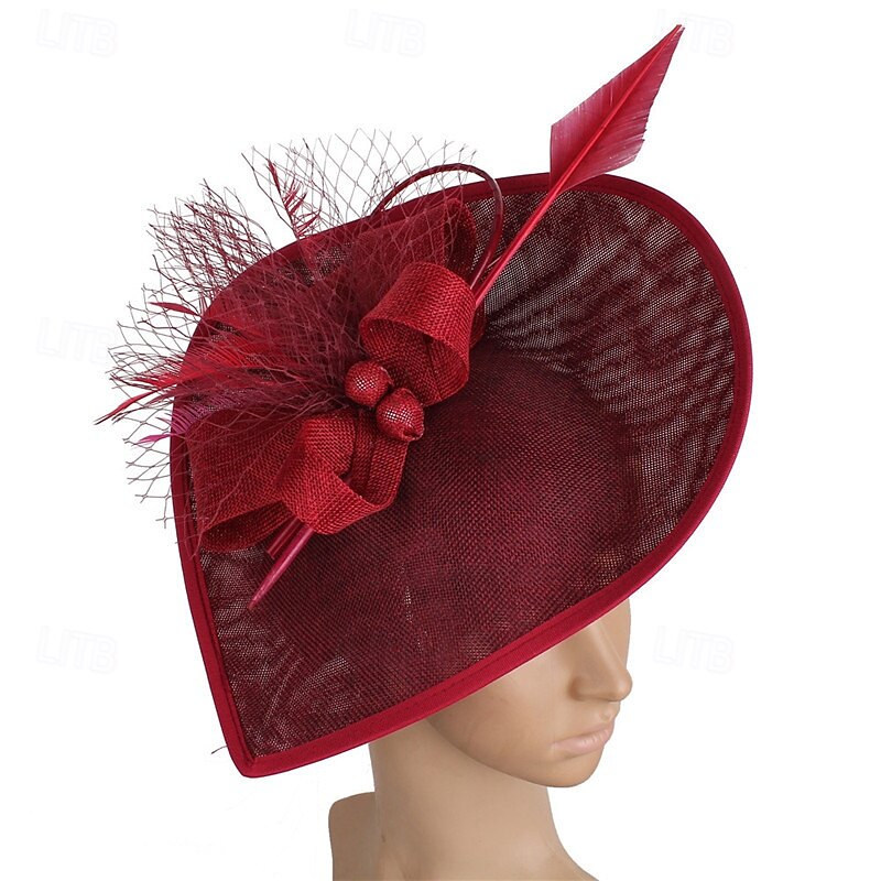 Headpiece Faux Linen Feathers Wedding Evening Party Elegant Wedding With Feather Headpiece Headwear3