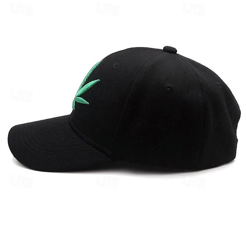 Men's Baseball Cap Sun Hat Trucker Hat Black Grey Black Green 100% Polyester Embroidered Fashion Casual Daily Festival Botanical Palm Leaf Adjustable Sunscreen Breathable3