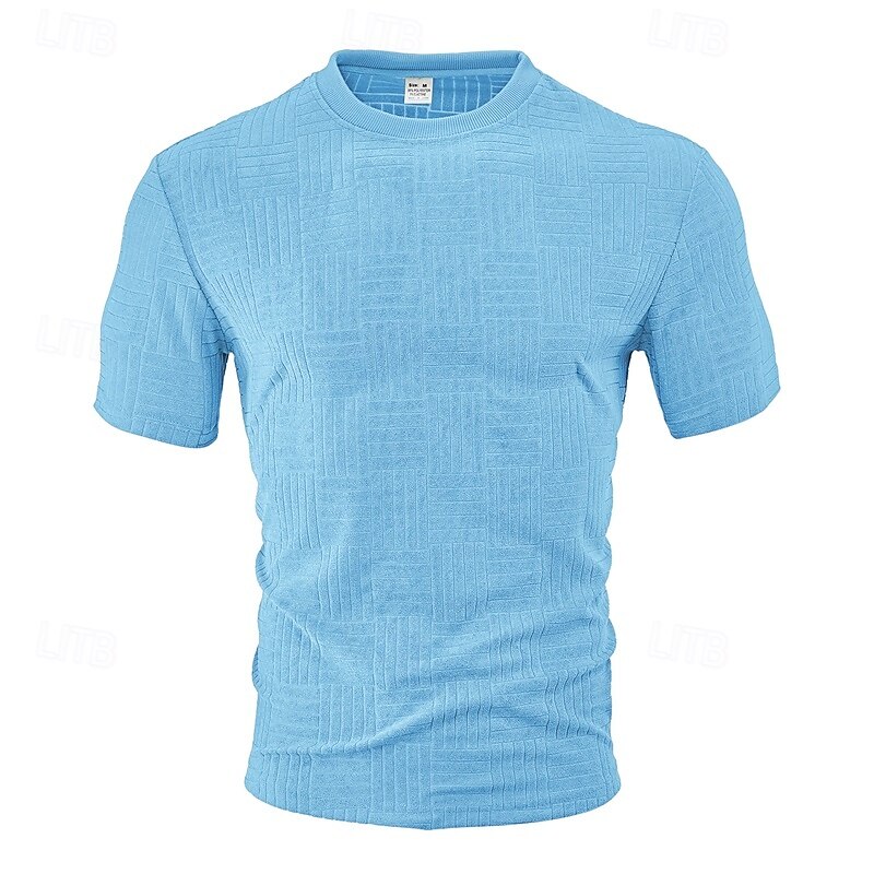 Men's T-shirt Suits 2 Pieces Outfits Tee & Shorts Short Sleeve Crew Neck Summer Plain Fashion Casual 2 Piece Vacation Daily Wear Going out Black Wine Dark Navy Top Tee for Men2