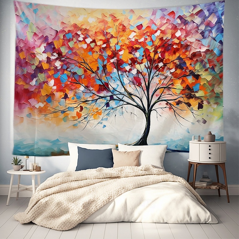 Tree of Life Hanging Tapestry Wall Art Large Tapestry Mural Decor Photograph Backdrop Blanket Curtain Home Bedroom Living Room Decoration