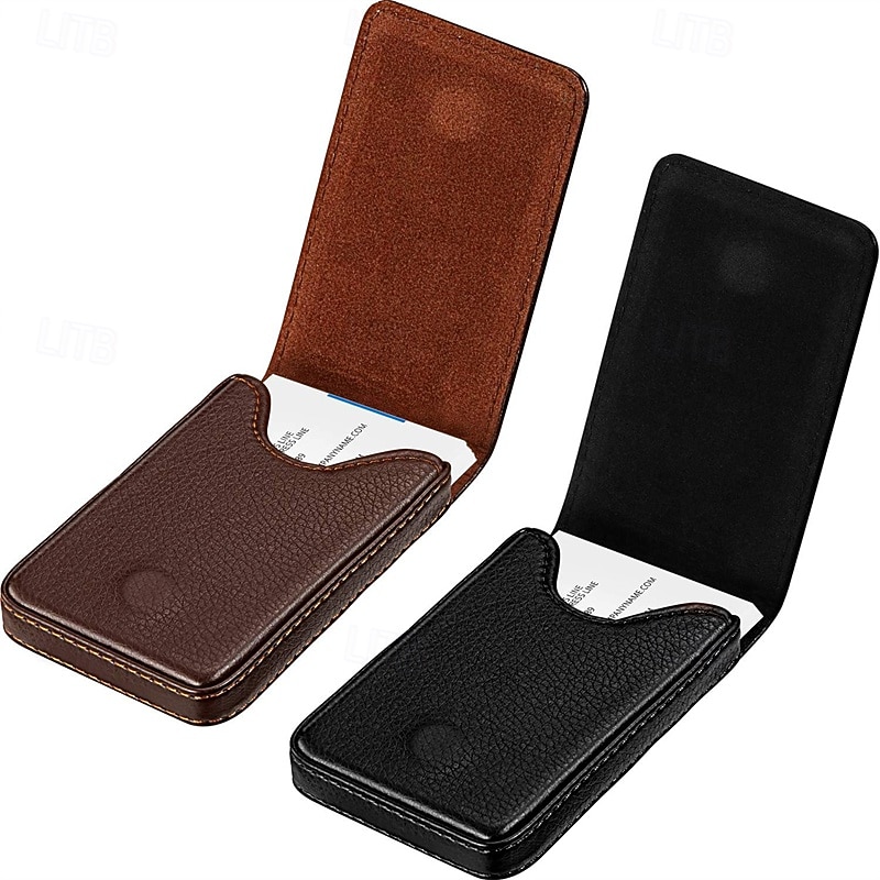 1pcs Business Card Holder PU Leather Business Card Case Pocket Wallet with Magnetic Shut