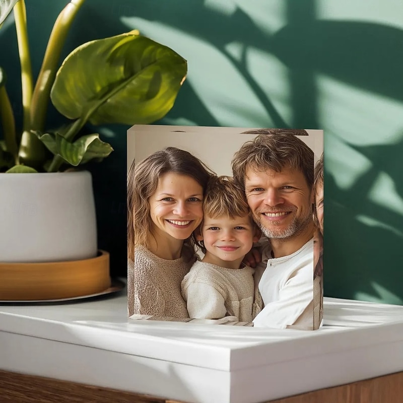 Personalized Photo Block Acrylic Custom Glass Photo Block Acrylic Block Photo Crystal Wedding Gift Birthday Father's Day Weddings2