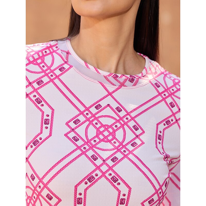 Women's Golf Pullover Sweatshirt Rose Red Long Sleeve Shirt Ladies Golf Attire Clothes Outfits Wear Apparel4