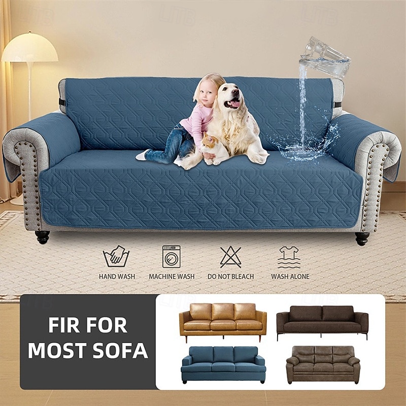 100% Waterproof Sofa Covers for Dogs Pets Couch Covers For 3 Cushion Couch Sofa Pet Friendly Recliner Cover ,Burgundy Couch Protector Slipcover for 1/2/3/4 Cushion Couch Furniture Protector2