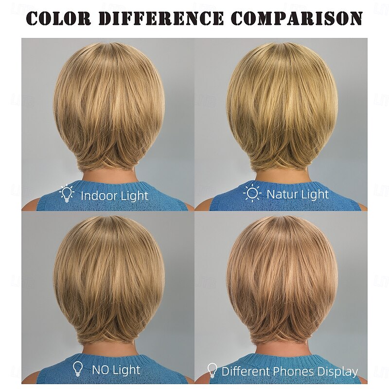 Synthetic Wig Wavy kinky Straight Asymmetrical Deep Parting Machine Made Wig 12 inch A1 Synthetic Hair Women's Classic Comfortable Color Gradient Multi-color4