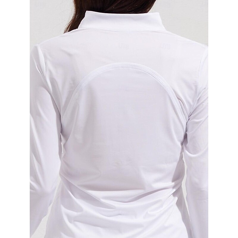 Women's Golf Polo Shirt Light Yellow Lake blue Black Long Sleeve Top Ladies Golf Attire Clothes Outfits Wear Apparel2