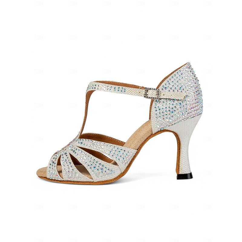 Sparkling Rhinestone Ballroom Dance Sandals – Latin Salsa High Heel Shoes for Women4