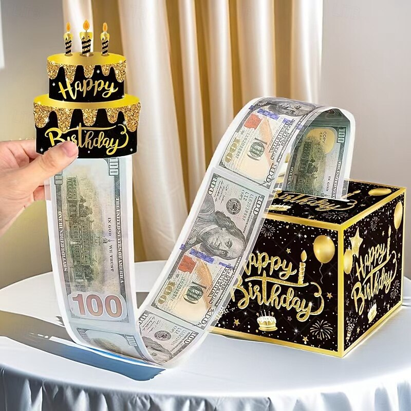 2025 Graduation Money Box for Cash Gift, Funny Graduation Gifts for Boys Girls High School College, Surprise Money Holder for Your Grads with Pull Out Card and 30Pcs Plastic Bags