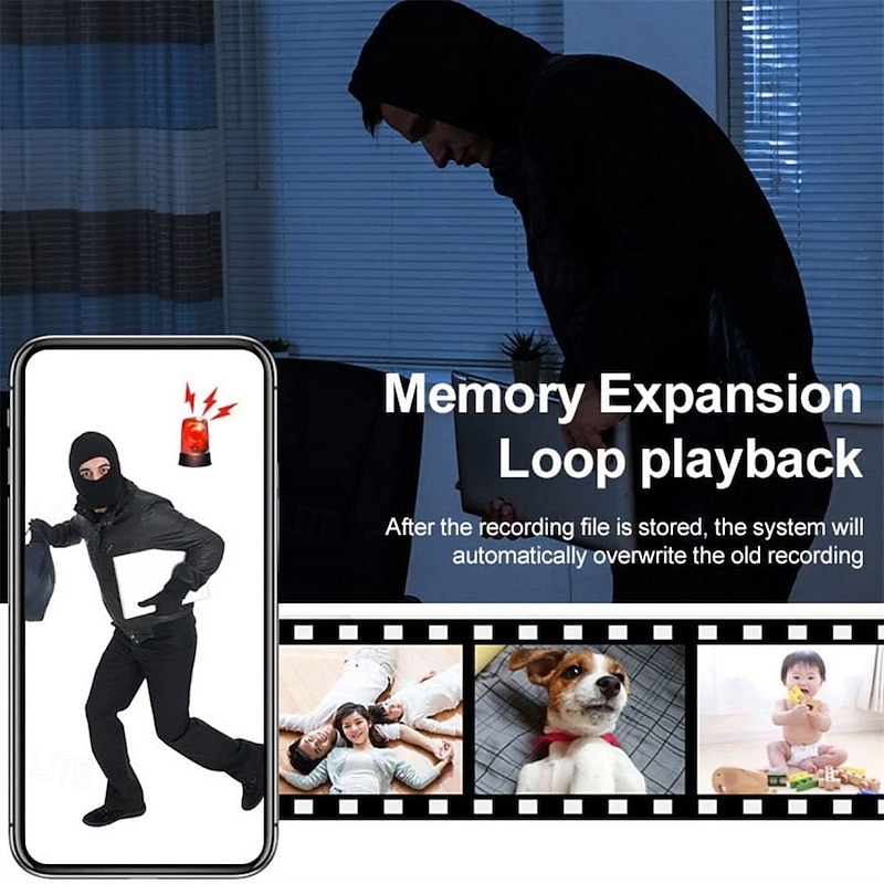 1080P Wireless CCTV IP Camera Surveillance, Night Vision Home Security Camera with 2 Way Audio NO CARD3