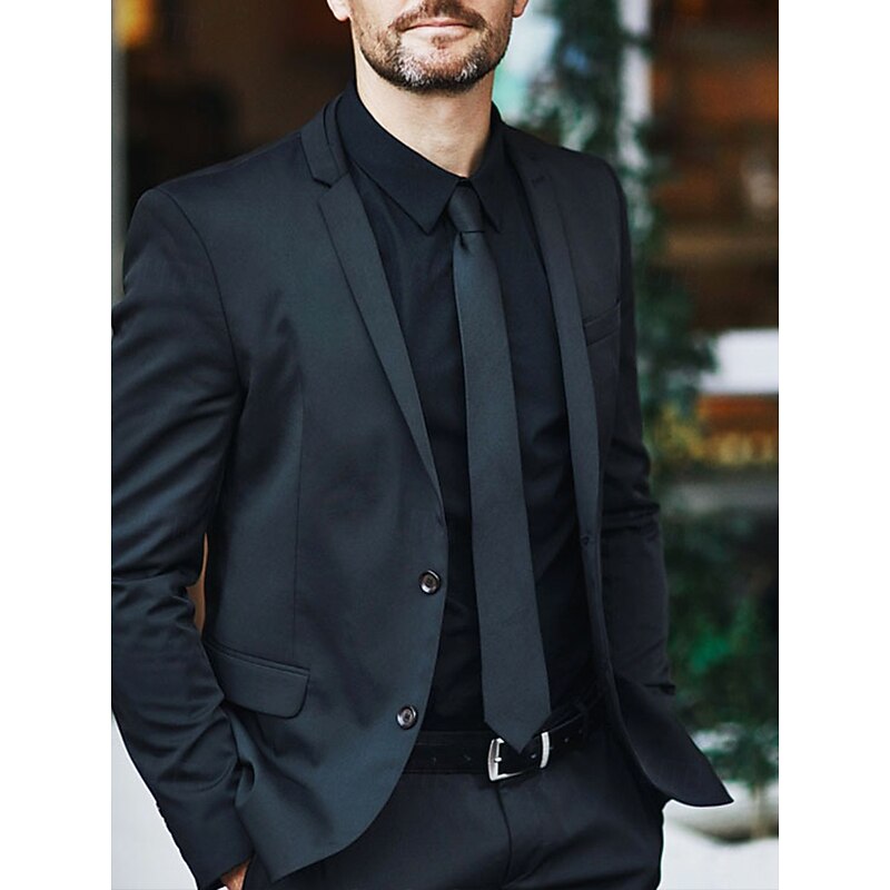 Men's Pre-Tied Narrow Zip Ties - Classic Stripes and Solids, Adjustable, Easy-To-Wear Ties for Business, Weddings and Formal Events4