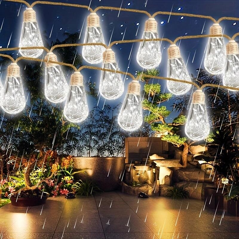 1 Pc Outdoor Solar Copper Wire Light String 8M-16 Balls Bubble Courtyard Garden Balcony Fence Balcony Camping Tent Wedding Festival Party Atmosphere Decoration Light String3