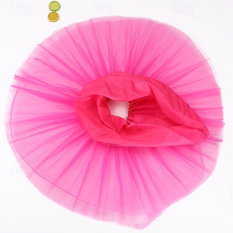 Kids Girls' Skirt Solid Color Active Mesh Outdoor 4 years+ Summer Light Pink Multicolor Black2