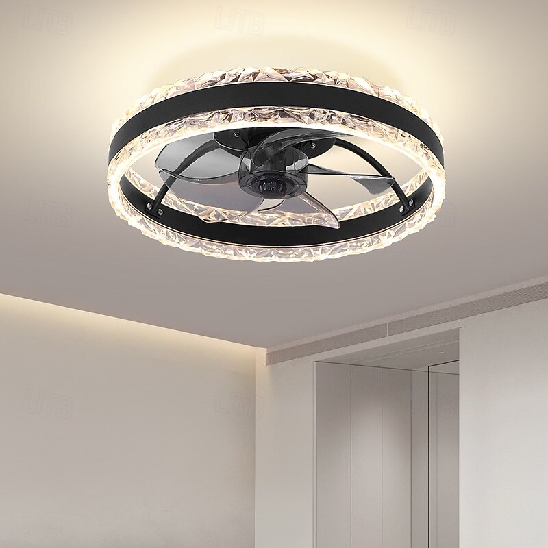 40 cm Dimmable Ceiling Fan Metal Acrylic Modern Nordic Style 220-240V