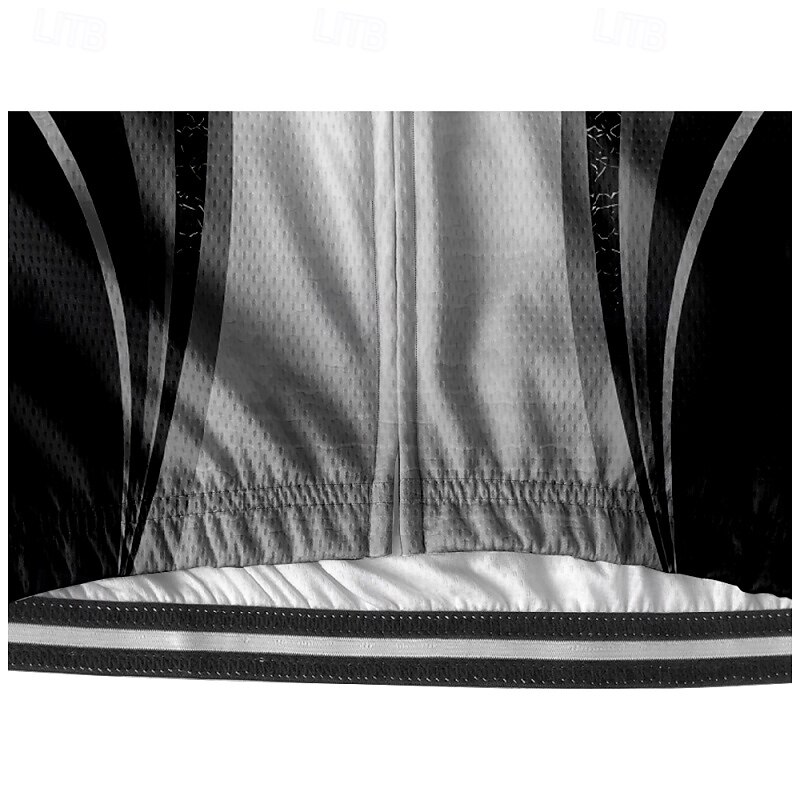 Men's Cycling Jersey Geometric Letter & Number Short Sleeve Bike Tee Tshirt Jersey with 3 Rear Pockets Mountain Bike MTB Quick Dry Anatomic Design Wicking Breathable Sports Black Grey Clothing Apparel4