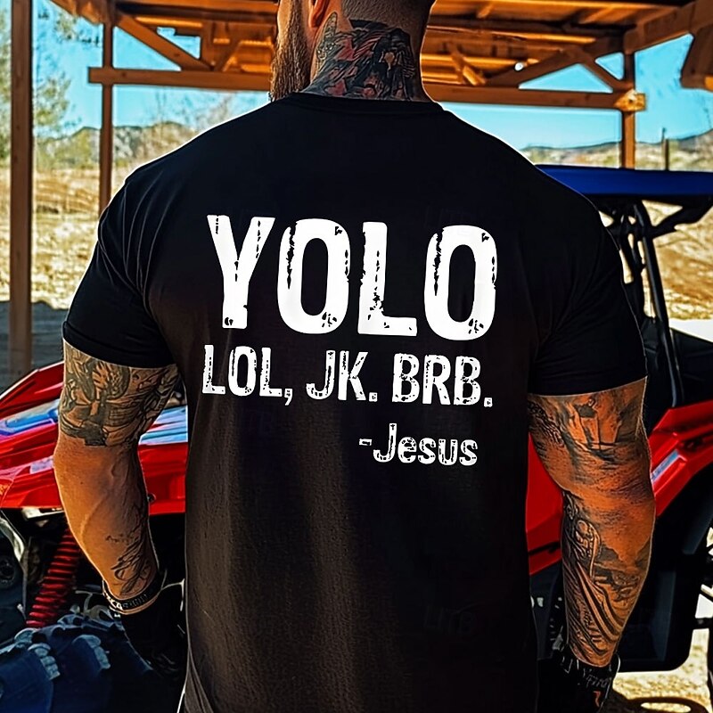 Easter Men's Funny Jesus T Shirt Short Sleeve T shirt 3D Print Crew Neck Shirt Designer Casual Party Holiday Black Dark Green Dark Blue Summer Spring Clothing Apparel S M L XL XXL XXXL3