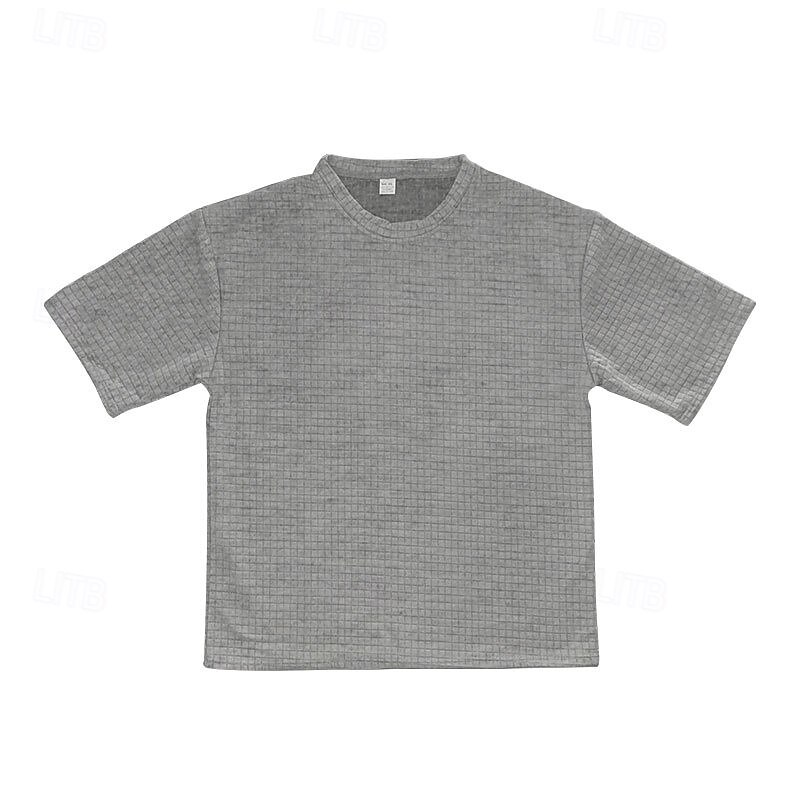 Men's Tracksuit Outfit Set Shorts Crew Neck Outdoor Daily Sports Pocket Drawstring 2 Piece Plain Black White Khaki Polyester Activewear Classic Casual Summer3