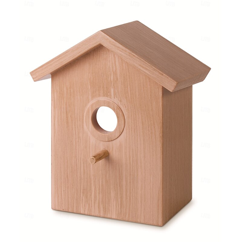 Outdoor Wooden Birdhouse with Suction Cups, DIY Hanging Bird Nest and Feeder,Garden Decoration Window-Mounted Bird House for Wild Birds, Backyard Garden Bird Watching3