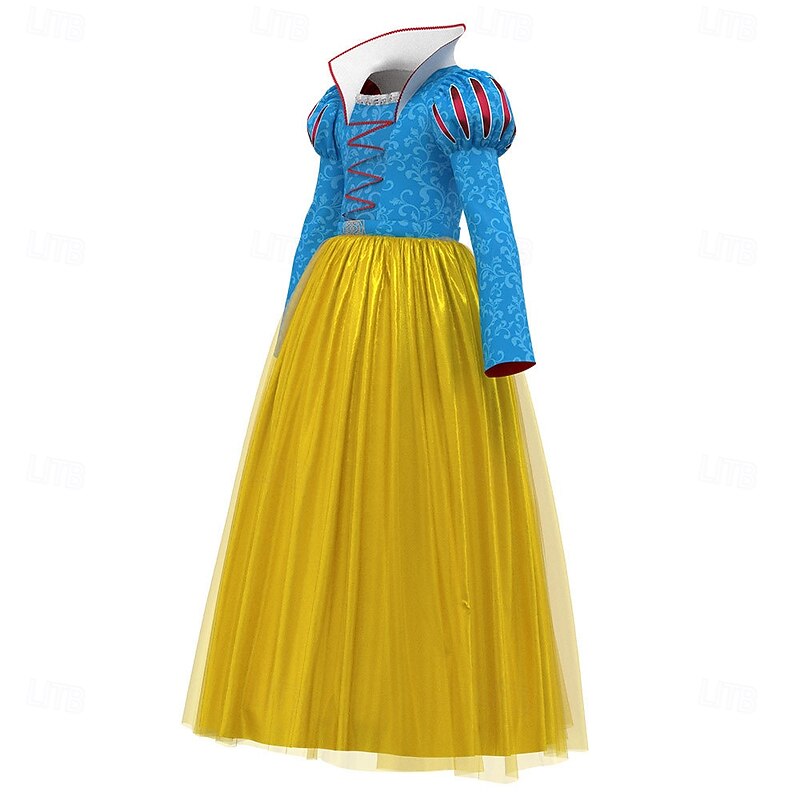 Snow White Princess Fairy Dress Cosplay Costume Tulle Dresses Dress Up Movie Cosplay for Girls' Kid's Halloween Carnival World Book Day Performance Party3