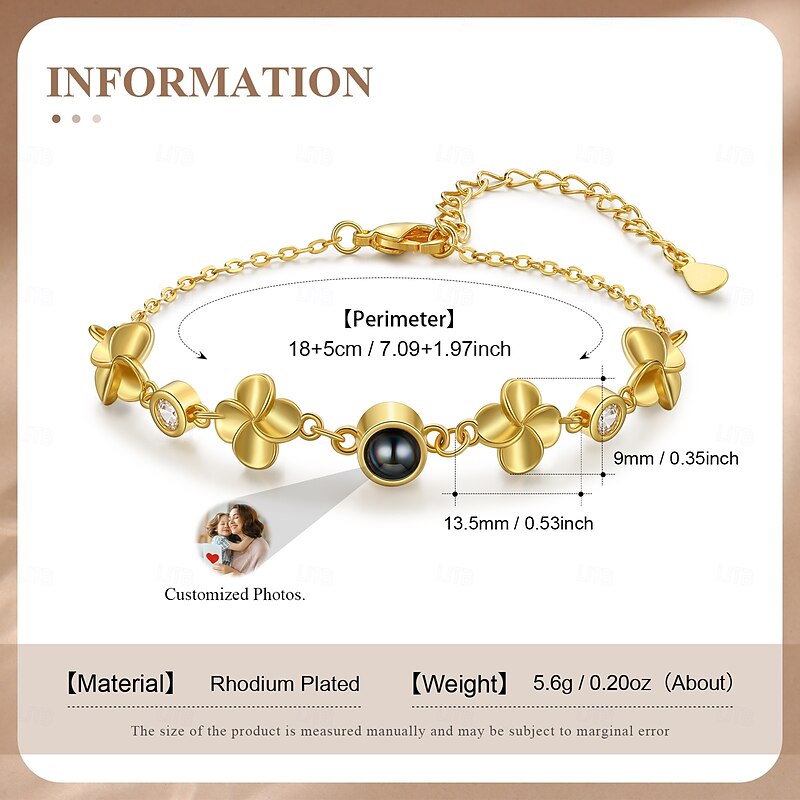 Personalized Photo Projection Bracelet for Women Custom Best Gift for Mom – Custom Jewelry Gift for Mother, Grandmother, Wife, or Girlfriend2