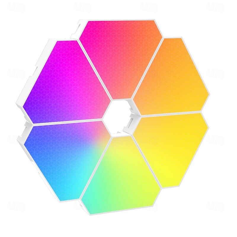 LED Lights 3/6/8/10/12Pack Lights Gaming Lights Smart Wall Lights with APP & Remote Control WiFi Connect for Home Decor,Gaming Room,Bar2