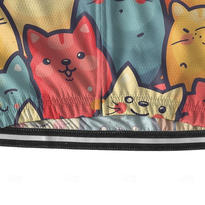 Men's Cycling Jersey Cat Short Sleeve Bike Tee Tshirt Jersey with 3 Rear Pockets Mountain Bike MTB Quick Dry Anatomic Design Wicking Breathable Sports Navy Blue Royal Blue Blue Clothing Apparel2