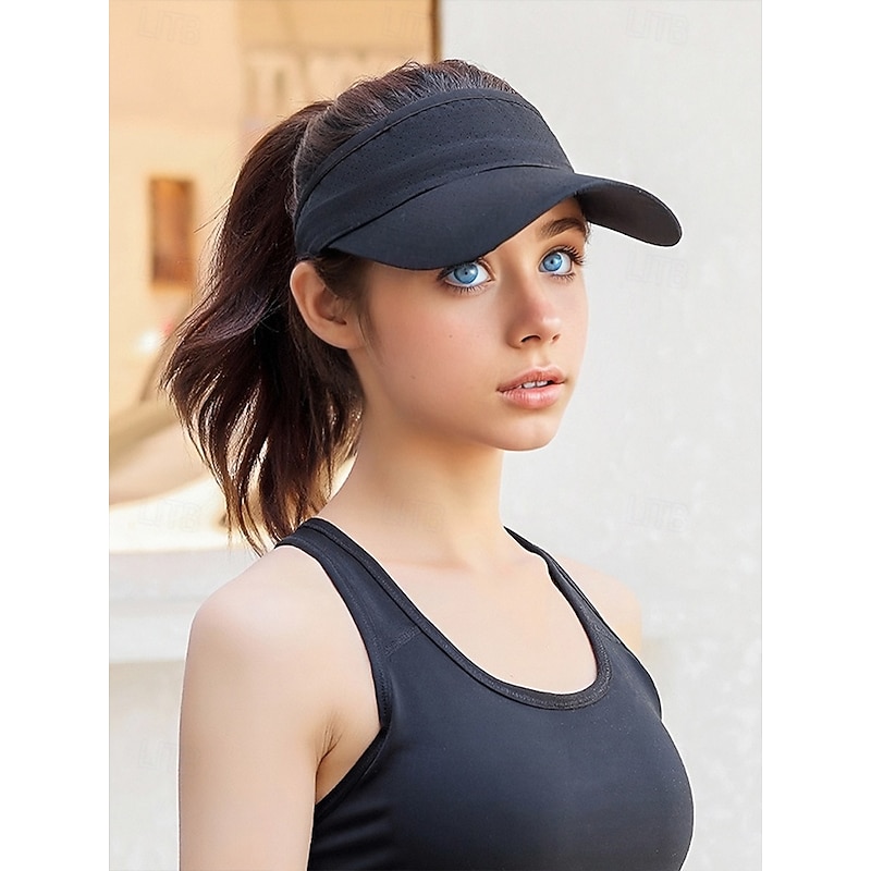 Women's lightweight, quick drying, breathable sports top sun hat - stylish and practical, suitable for golf, running, tennis and other outdoor activities